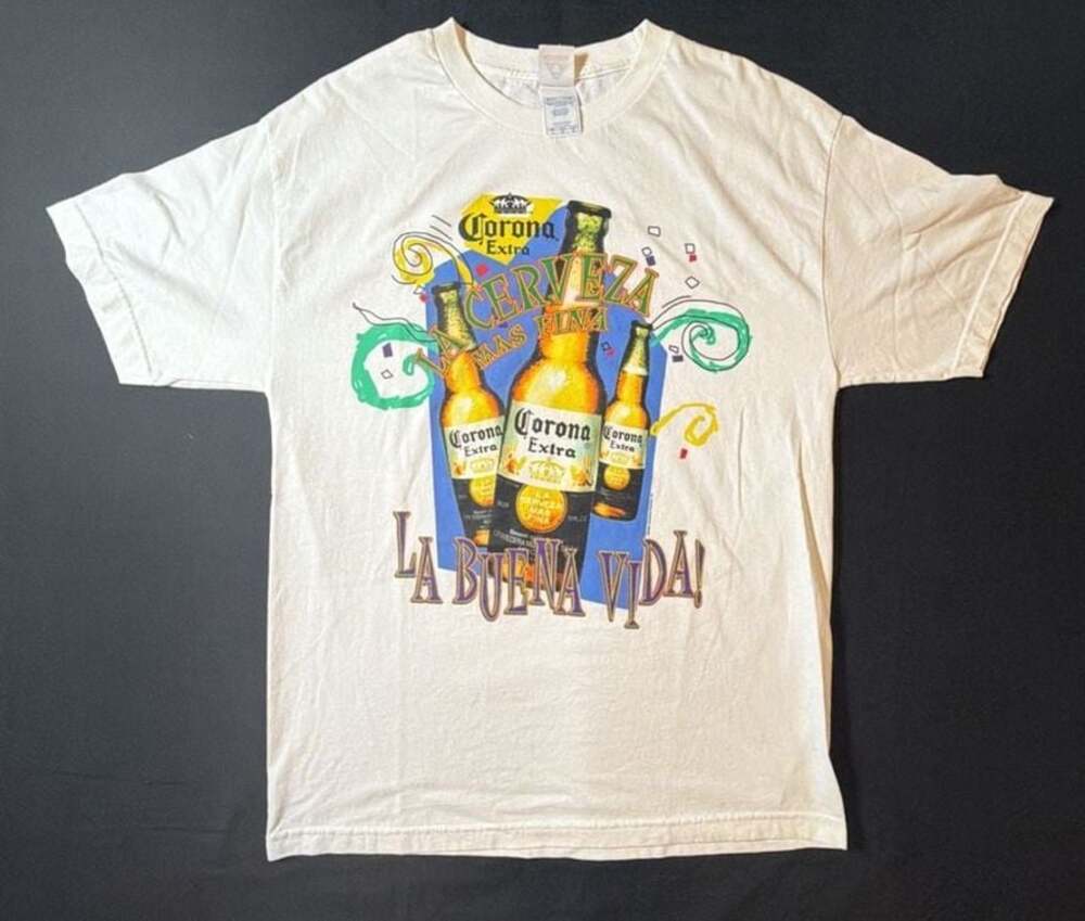 Vintage Corona Extra La Buena Vida Graphic T-Shirt Alstyle Tag